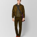 DARK ORANGE SILK SHEARLING JACKET
